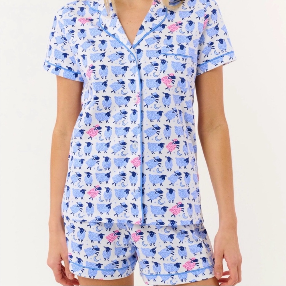 NWT Roller Rabbit Sammy the Sheep Polo PJ Set